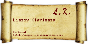Liszov Klarissza névjegykártya